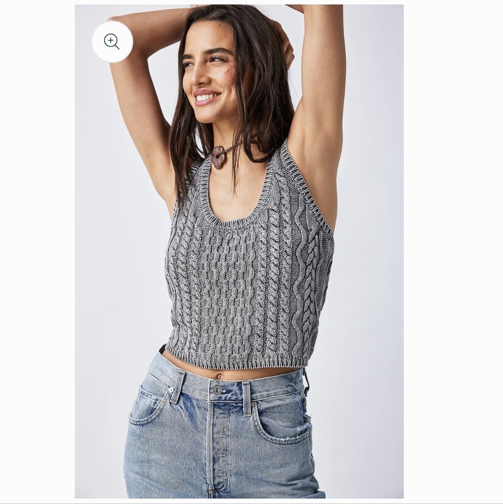 FREE PEOPLE High Tide Cable Tank